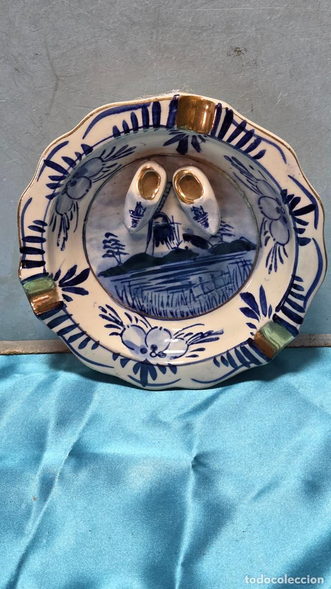 Vintage: cenicero de ceramica holandesa