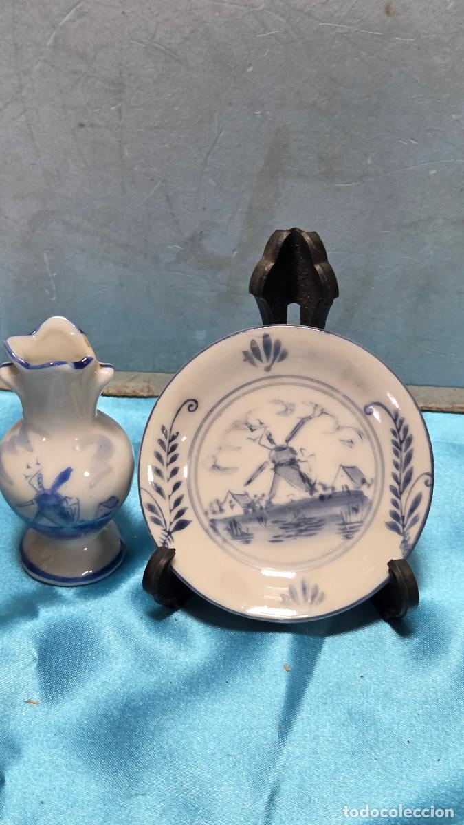Vintage: mini jarra y plato de ceramica - Foto 2