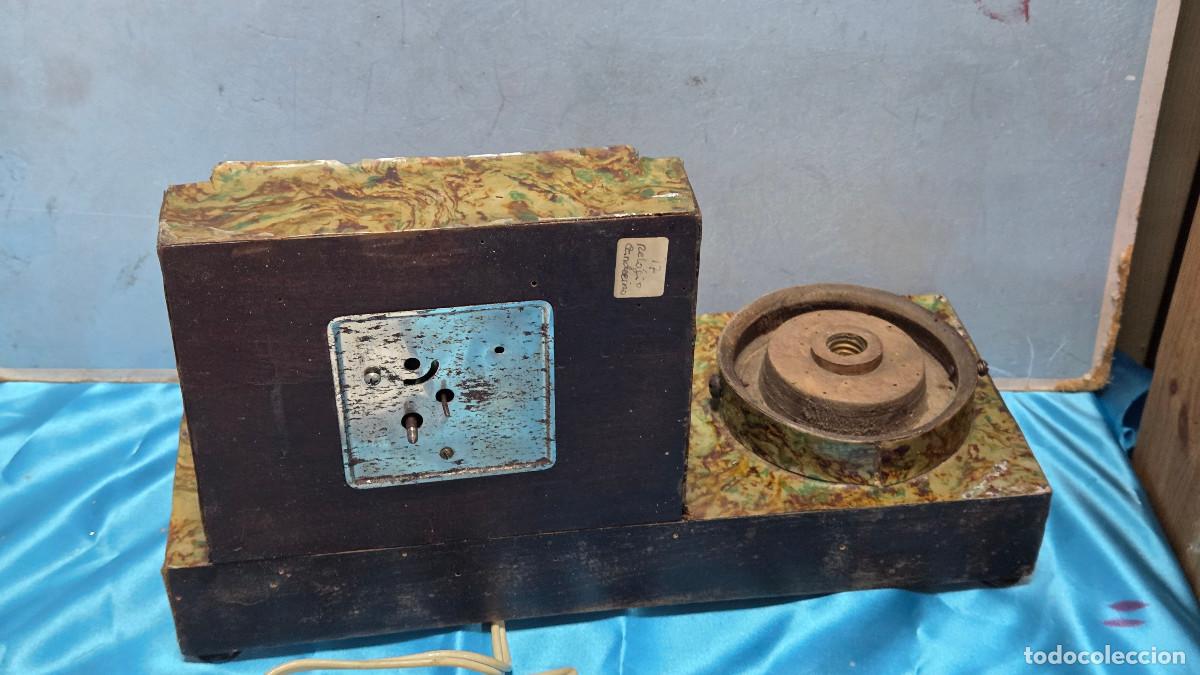 Vintage: lampara reloj de madera ardeco - Foto 4