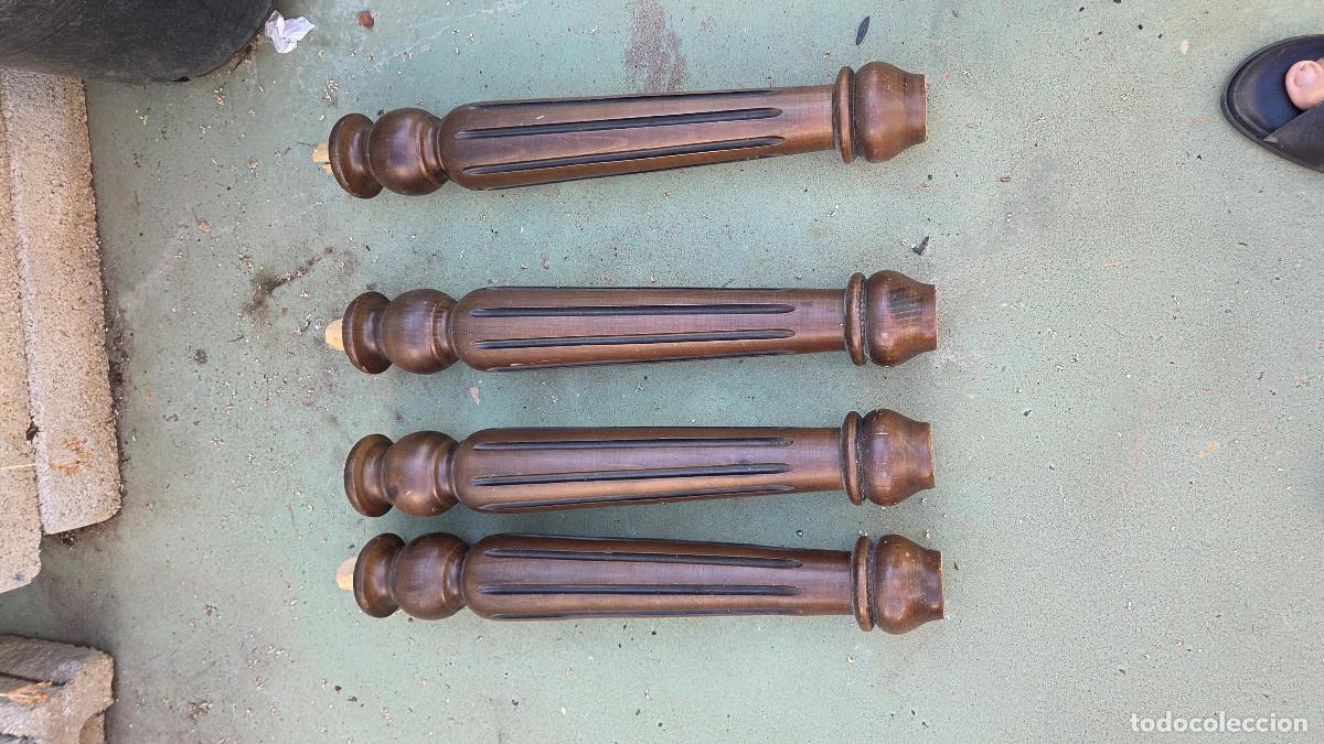 Vintage: 4 patas de madera para mesa de comedor