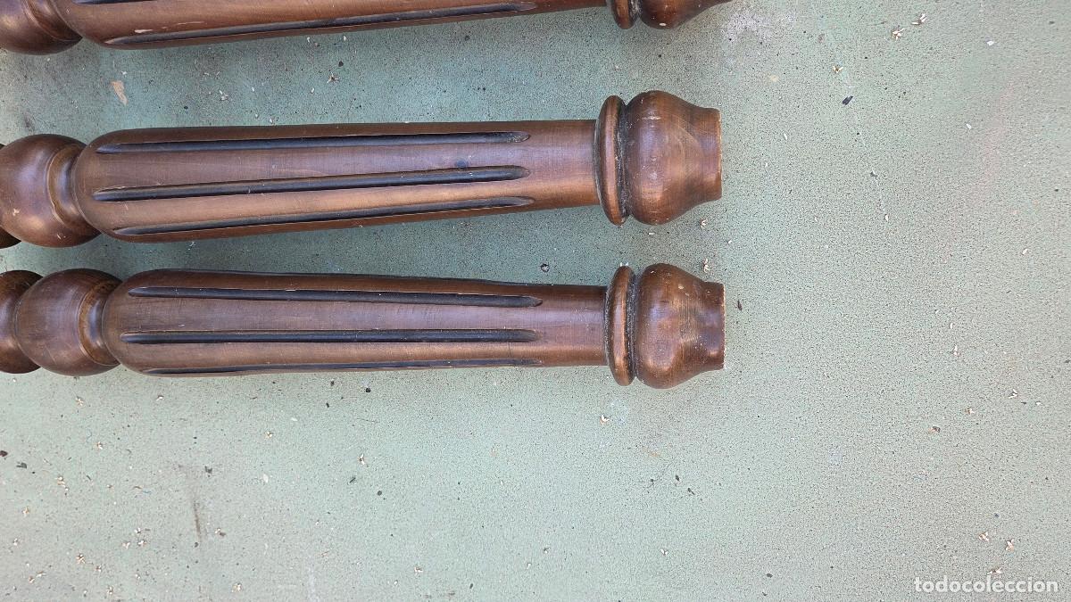 Vintage: 4 patas de madera para mesa de comedor - Foto 2