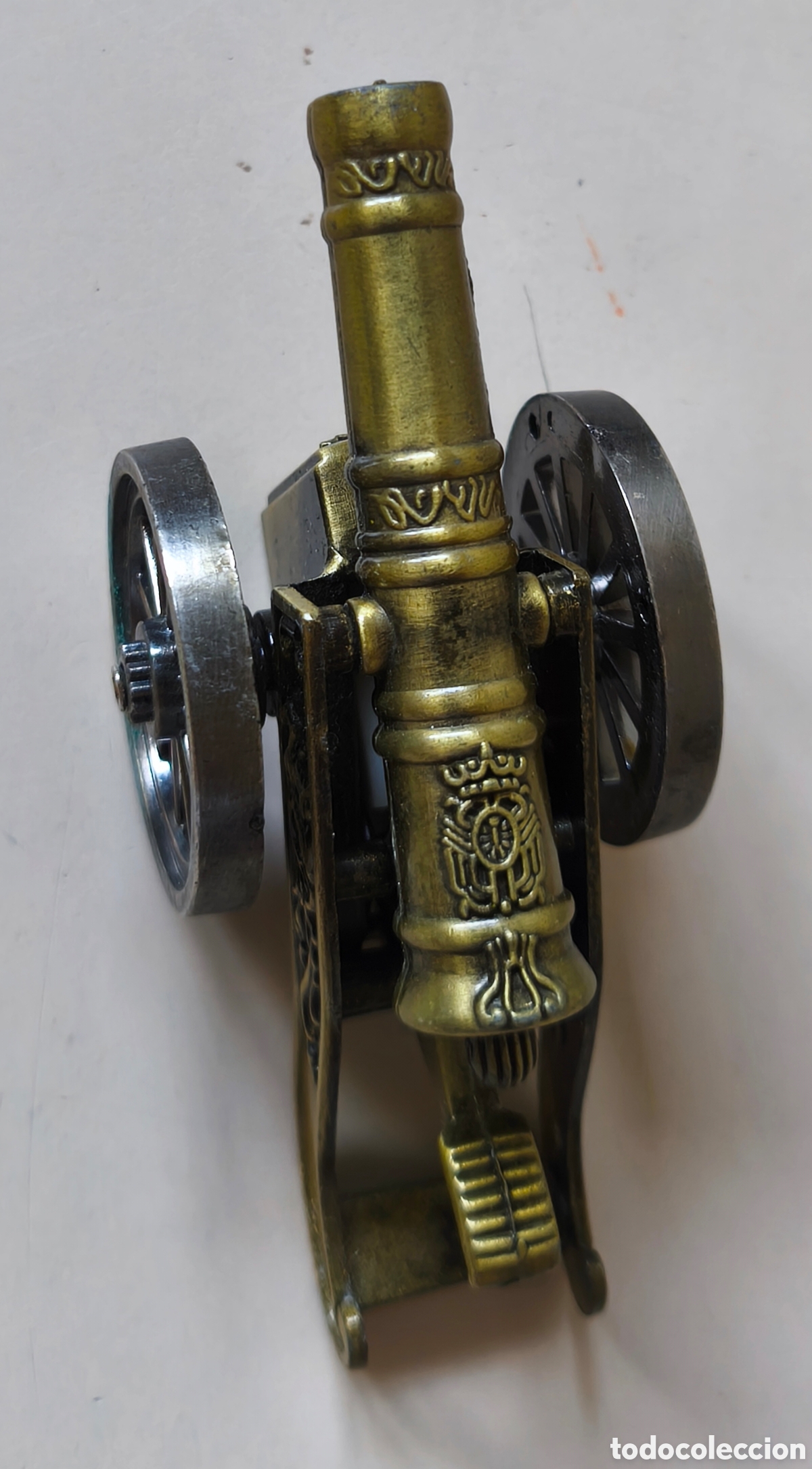 Vintage: ANTIGUO MECHERO FORMA CA&Ntilde;ON - Foto 1