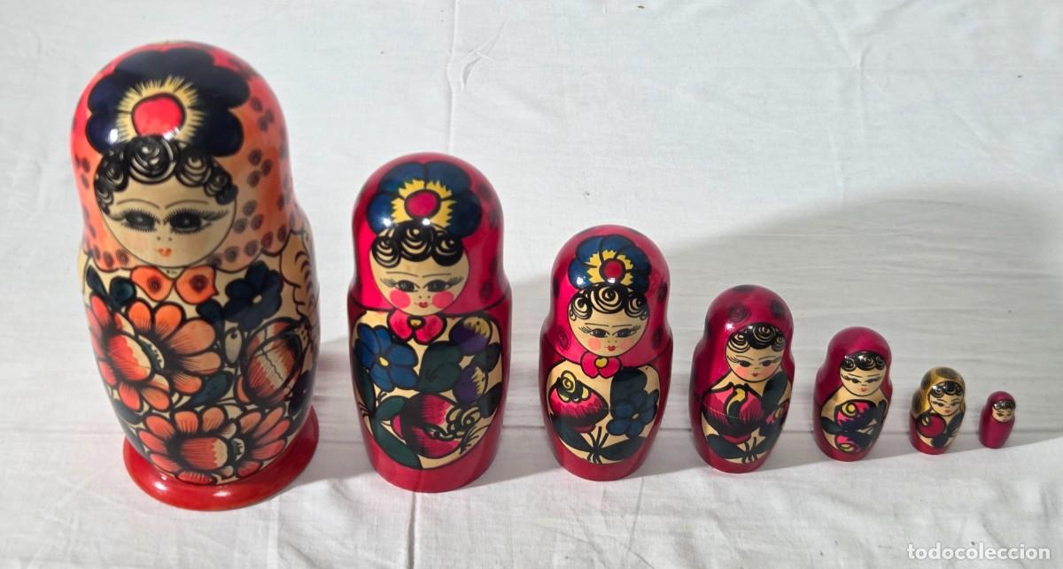 Vintage: Mu&ntilde;eca rusa Katiuska, 7 mu&ntilde;ecas - Foto 2