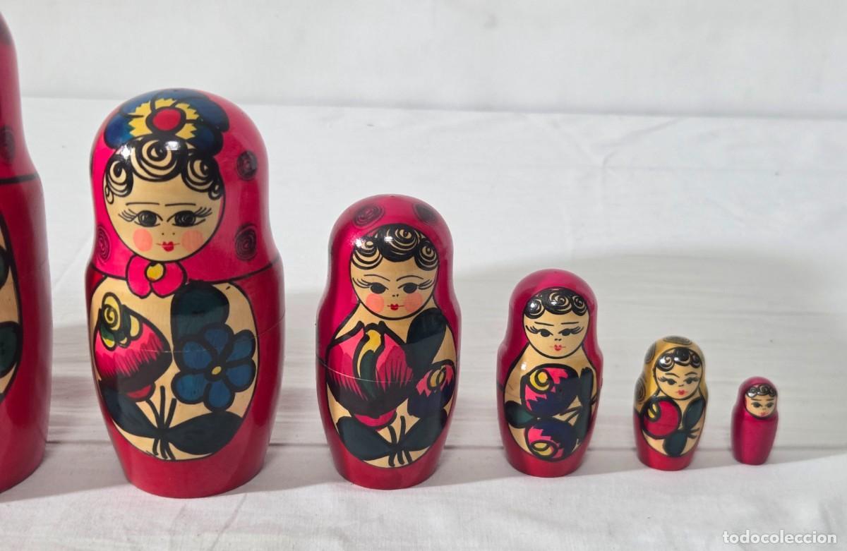 Vintage: Mu&ntilde;eca rusa Katiuska, 7 mu&ntilde;ecas - Foto 4