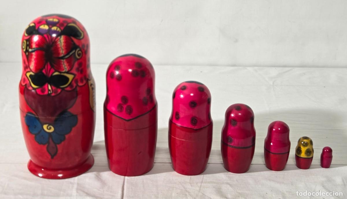 Vintage: Mu&ntilde;eca rusa Katiuska, 7 mu&ntilde;ecas - Foto 5