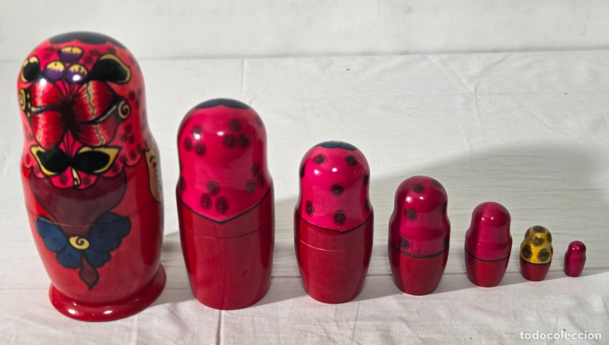 Vintage: Mu&ntilde;eca rusa Katiuska, 7 mu&ntilde;ecas - Foto 6