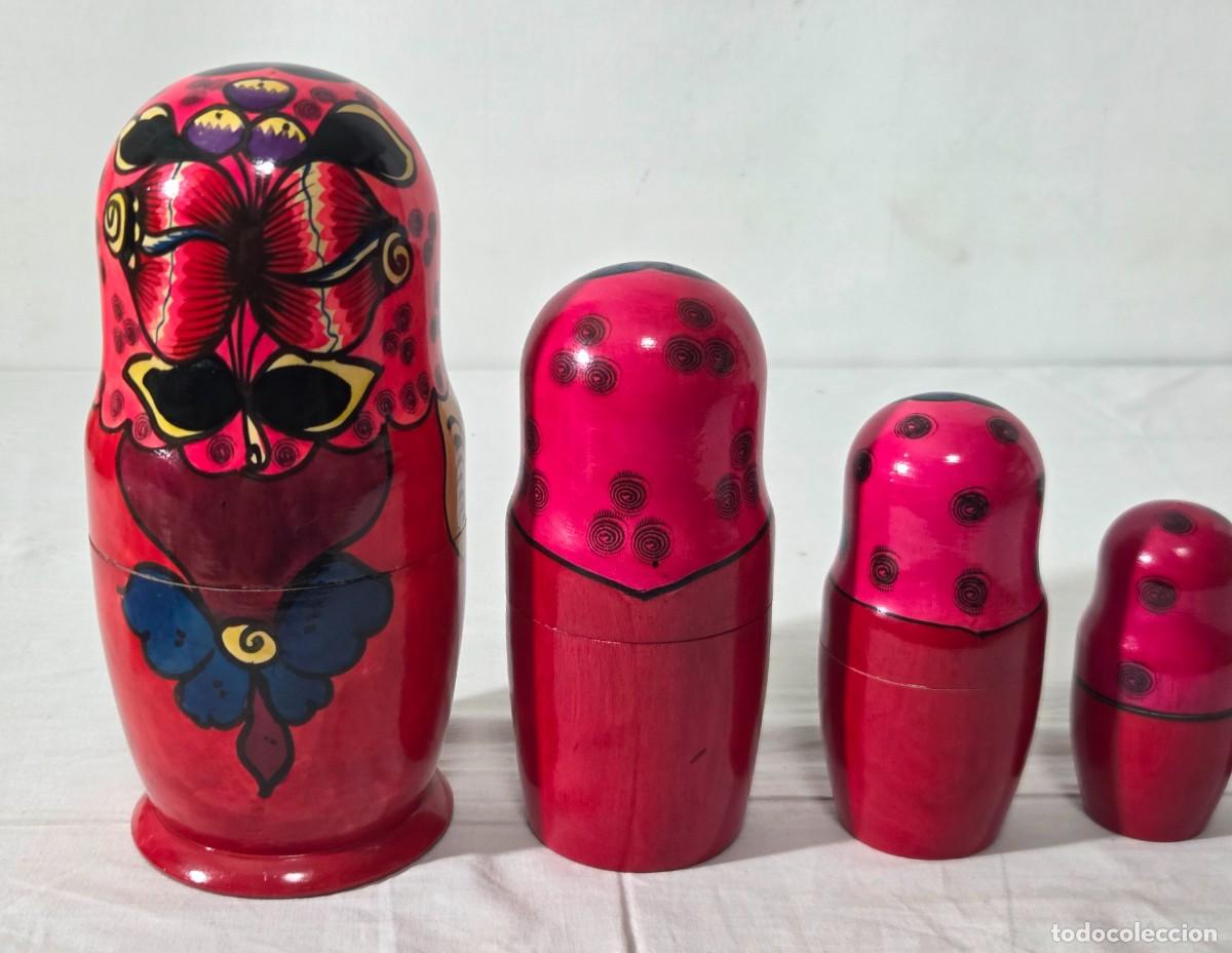 Vintage: Mu&ntilde;eca rusa Katiuska, 7 mu&ntilde;ecas - Foto 7