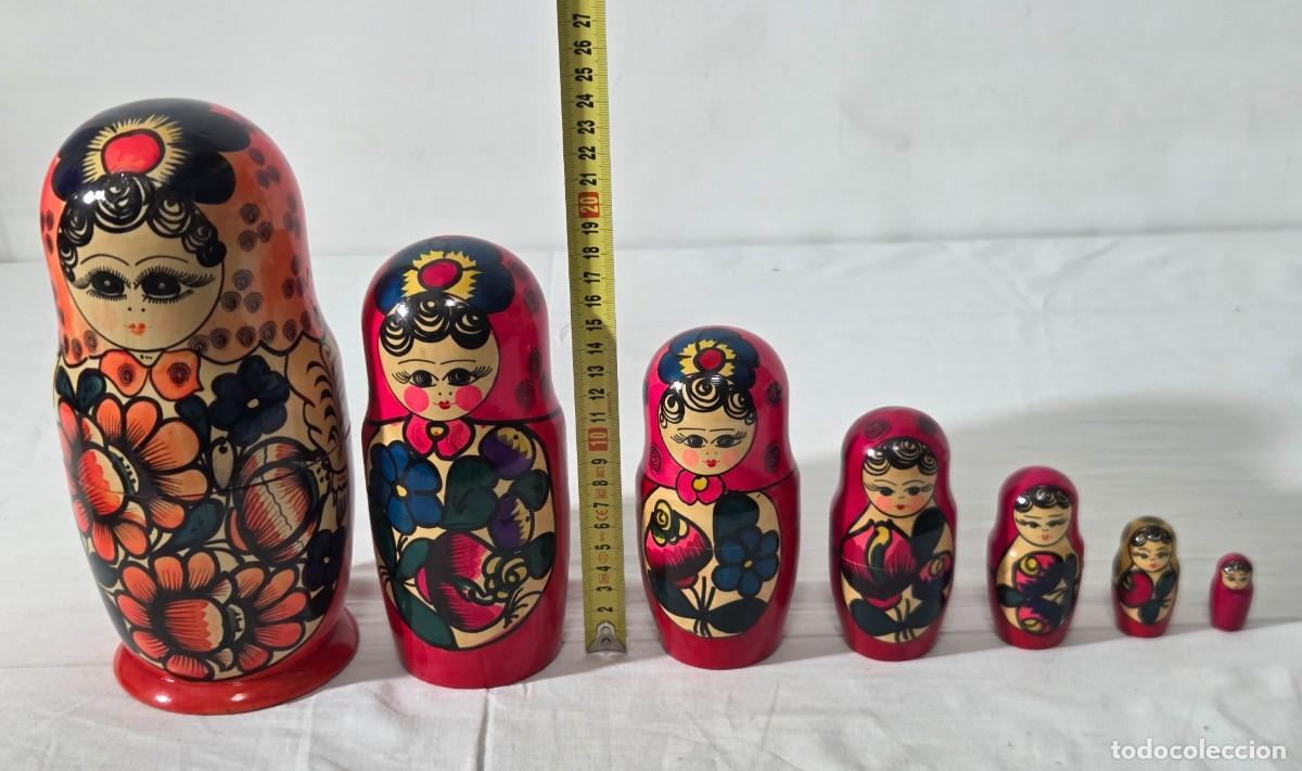 Vintage: Mu&ntilde;eca rusa Katiuska, 7 mu&ntilde;ecas - Foto 9