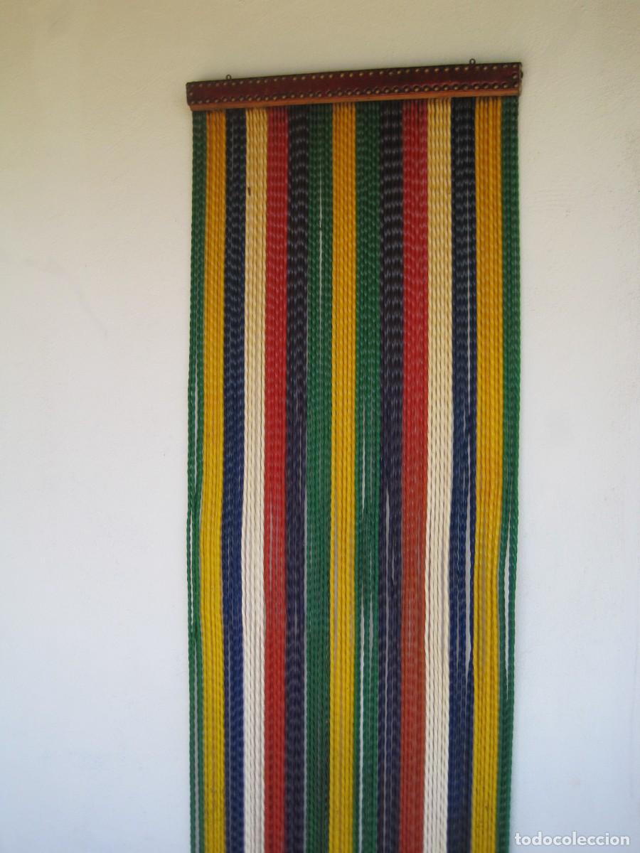 Vintage: ANTIGUA CORTINA PARA PUERTA - TIRAS DE PL&Aacute;STICO - MOSQUITERA - BAR - ESTANCO - ULTRAMARINOS -A&Ntilde;OS 60