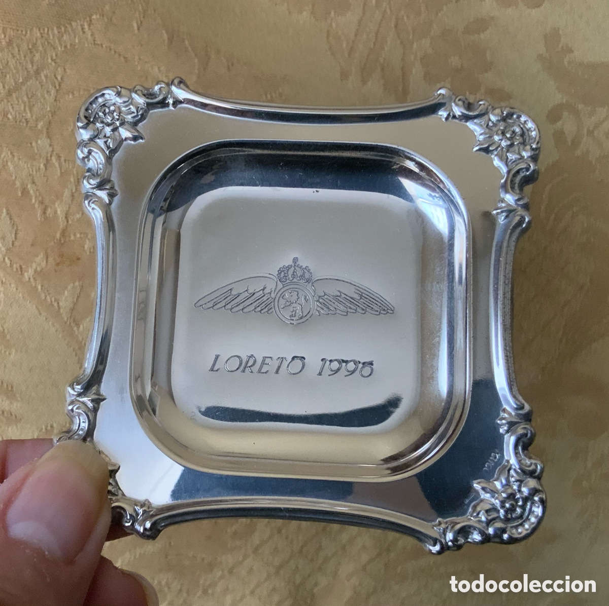 Vintage: CENICERO DE PLATA AVIACI&Oacute;N LORETO A&Ntilde;O 1996