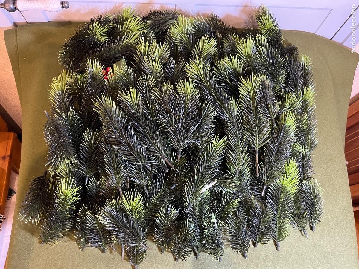 Vintage: Lote de ramas de pino artificial para &aacute;rbol de Navidad repuestos ramas de abeto pl&aacute;stico decoraci&oacute;n