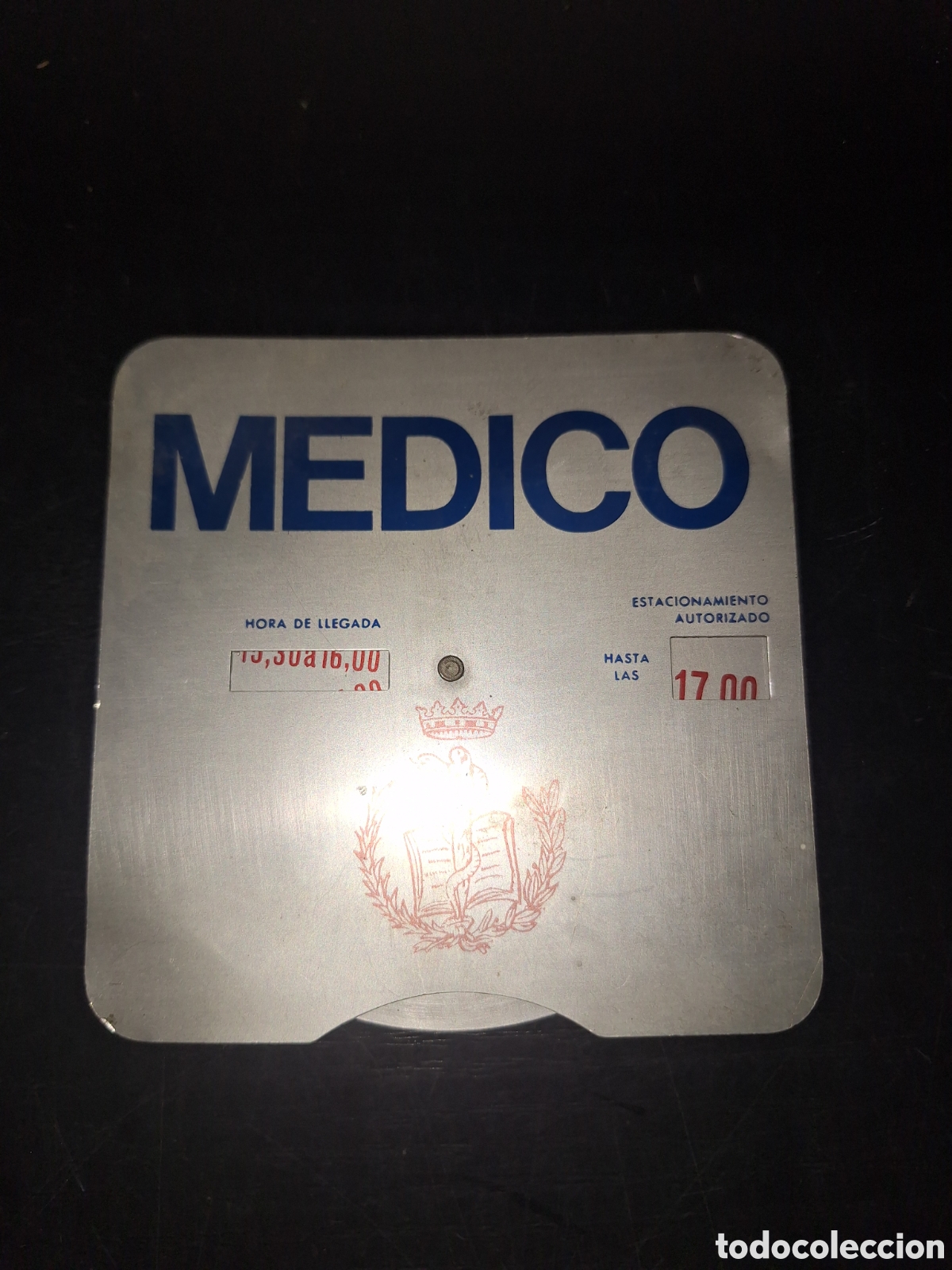 Vintage: placa de estacionamiento autorizada para m&eacute;dicos,