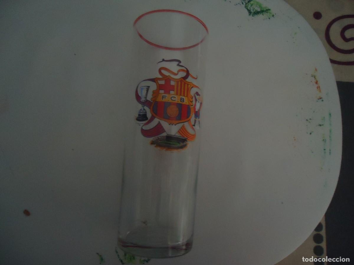 Vintage: VASOS CRISTAL TUBO CON ESCUDO DEL BARCELONA