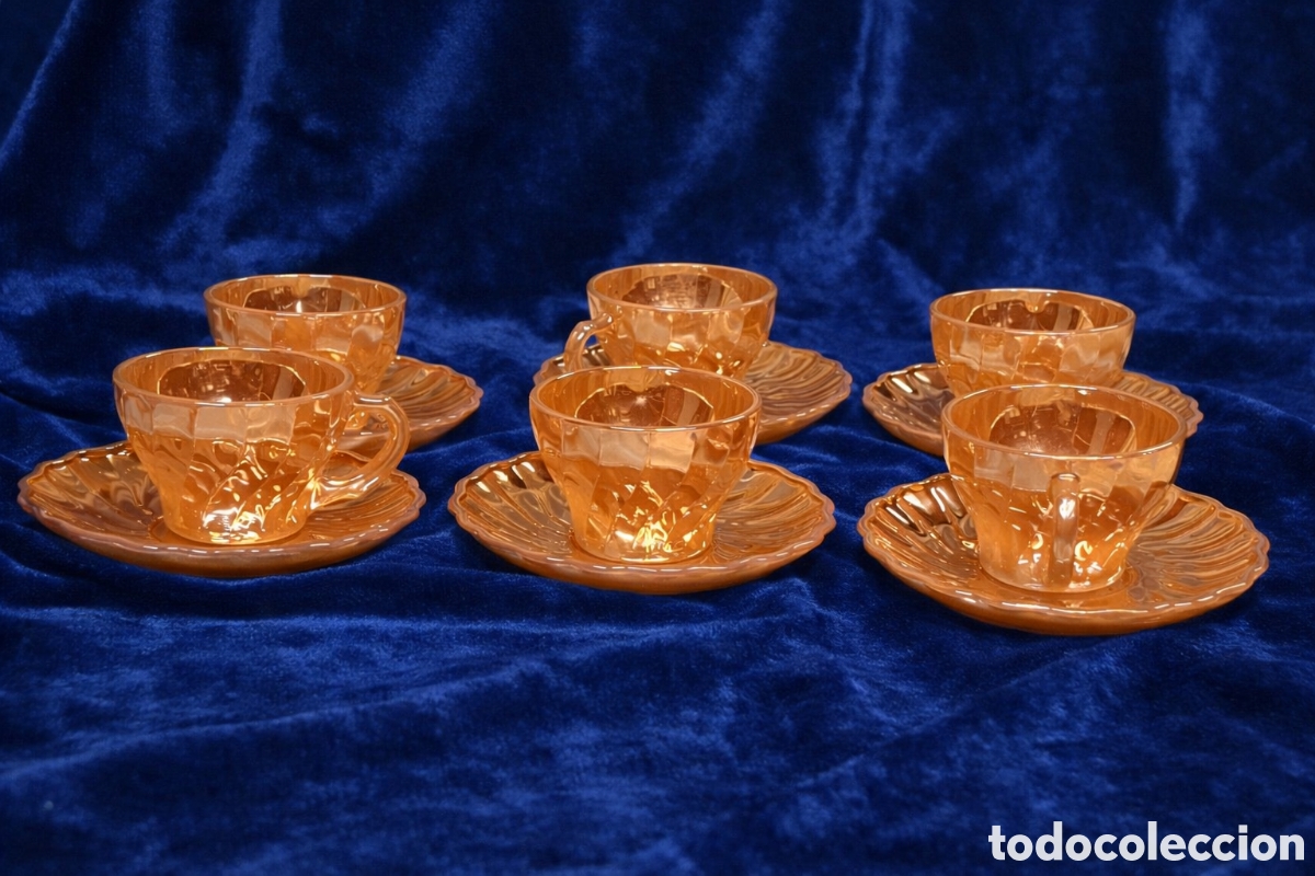 Vintage: Conjunto de 6 tazas americanas, de mediados del Siglo XX