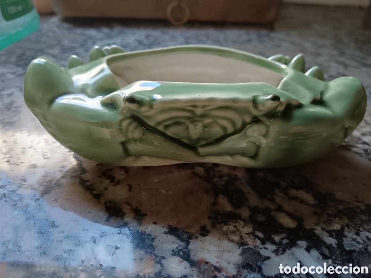 Vintage: Cenicero vintage de cer&aacute;mica con forma de centollo a&ntilde;os 60-70 decoraci&oacute;n marinera