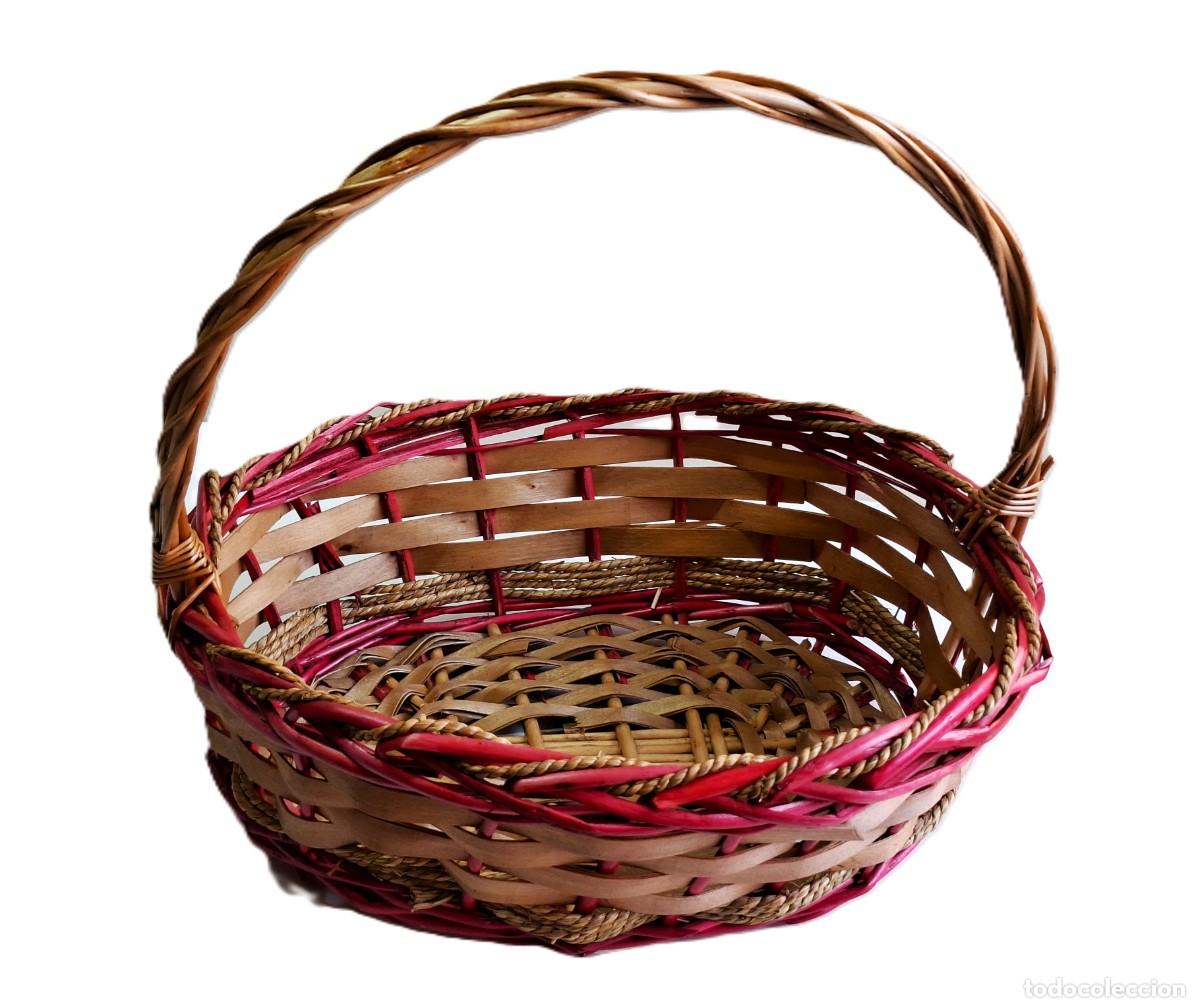 Vintage: CESTO DE MIMBRE - 38X30X36.CM