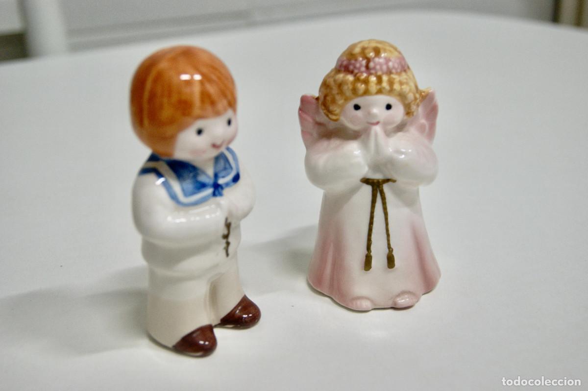 Vintage: Pareja ni&ntilde;os comuni&oacute;n y angel