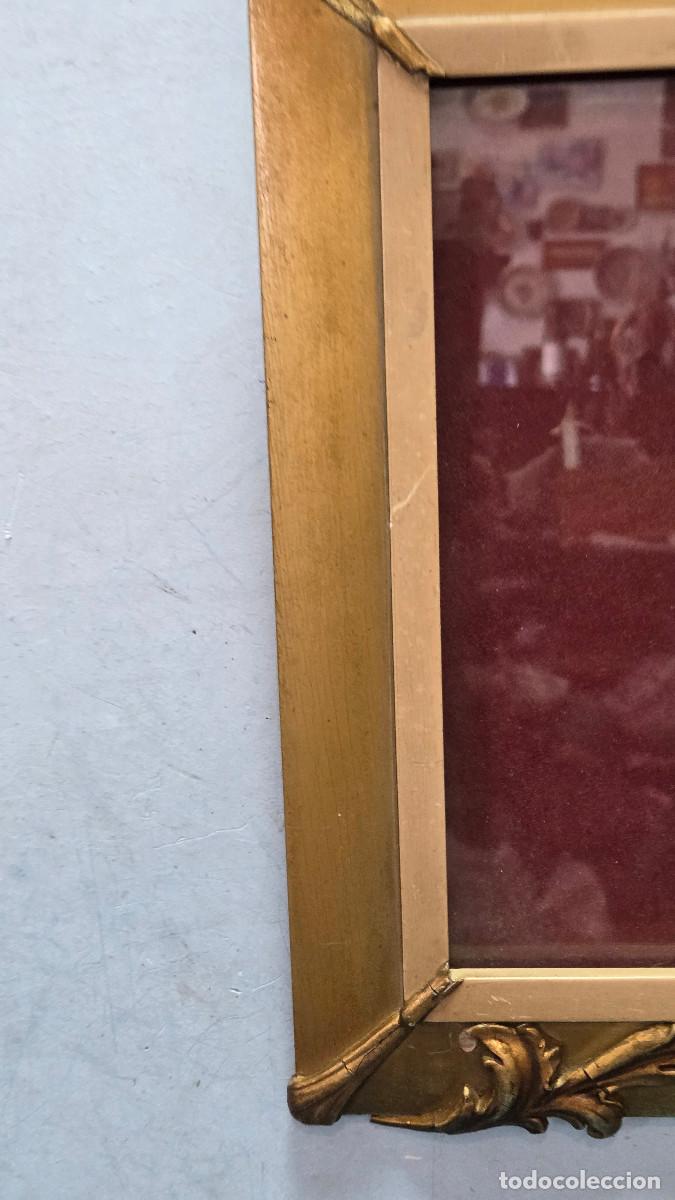 Vintage: marco de madera dorada antigua - Foto 2