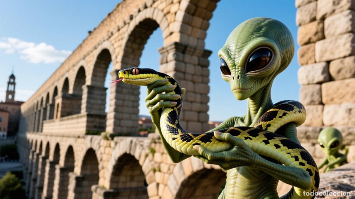 Vintage: 8 espectaculares escenas de extraterrestres &ndash; Lonas decorativas modernas de Alta Calidad