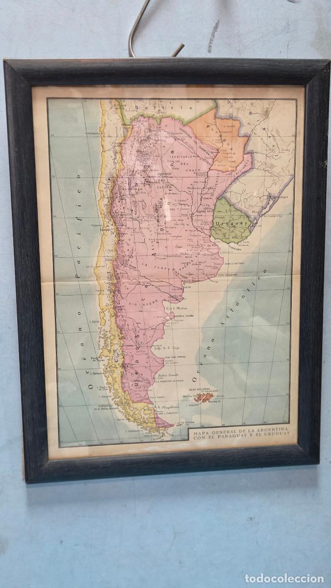 Vintage: cuadro con mapa antiguo