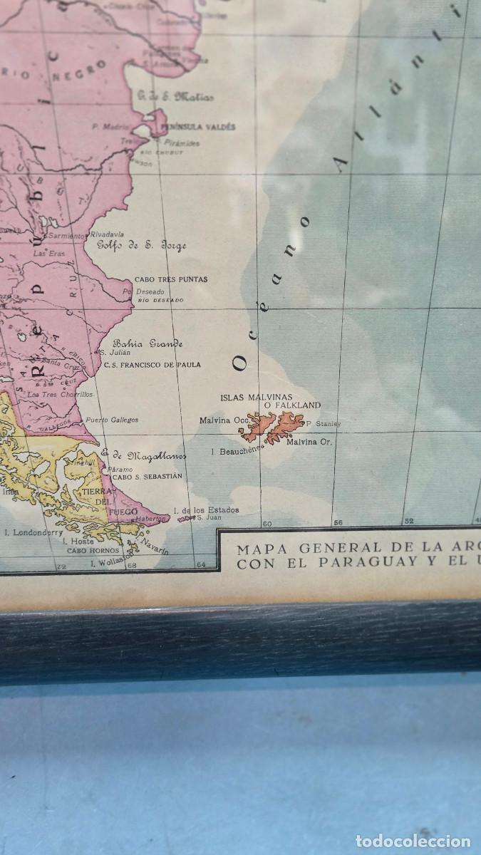 Vintage: cuadro con mapa antiguo - Foto 4