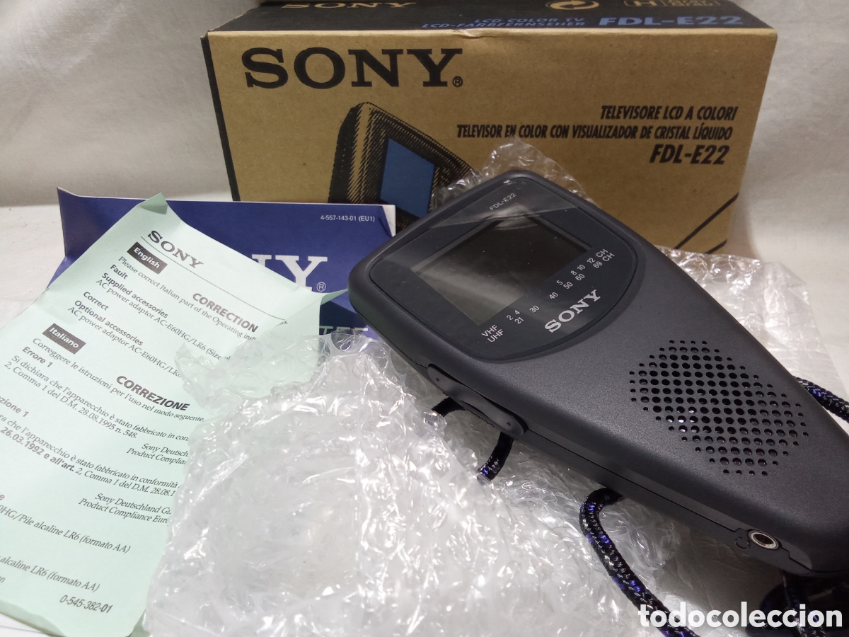 Vintage: TELEVISOR PORT&Aacute;TIL SONY LCD COLOR TV FDL_E22 EN CAJA A ESTRENAR