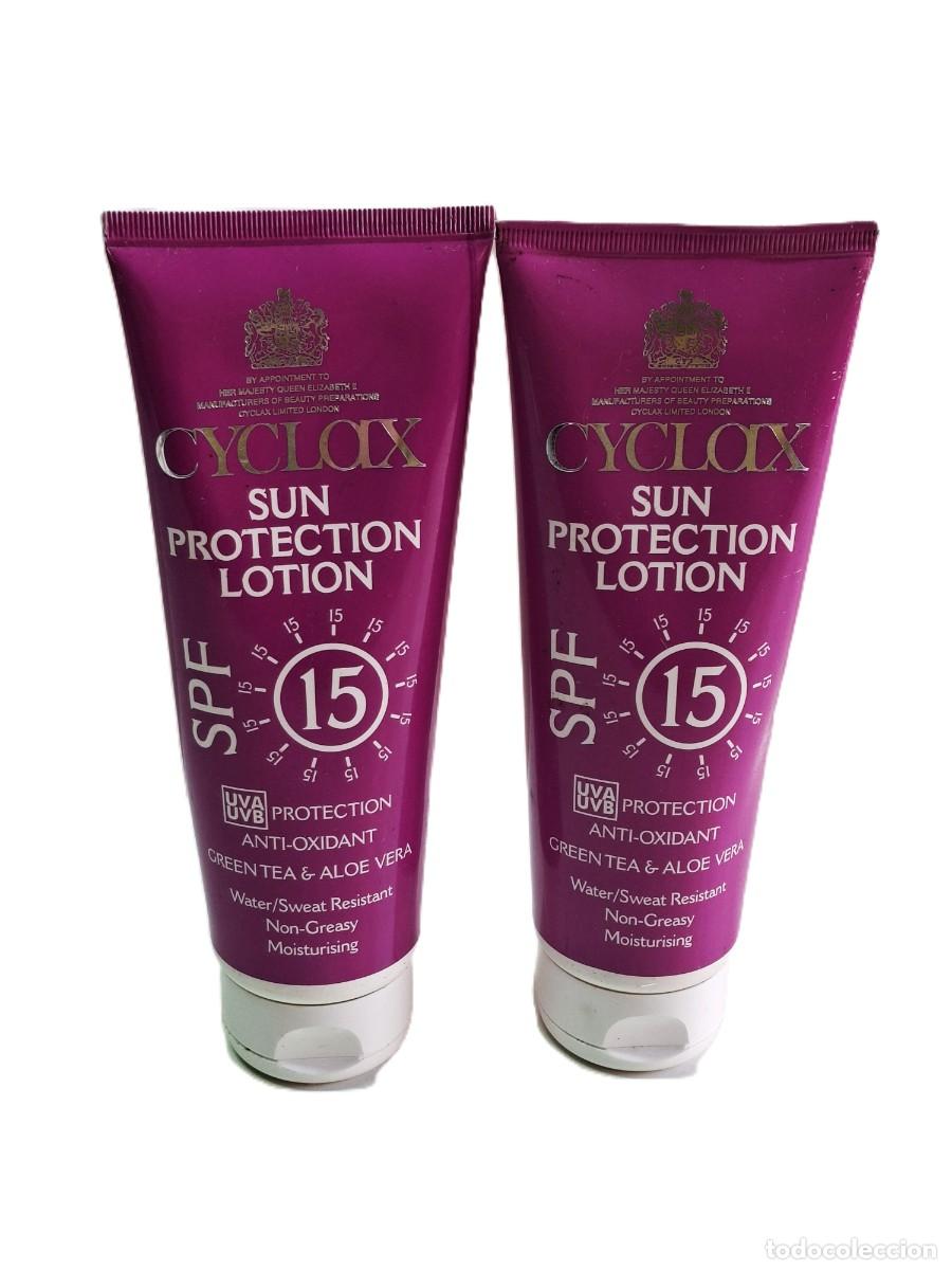 Vintage: LOCION PROTECTORA SOLAR CYCLAX SPF 15 CON TE ALOE VERA