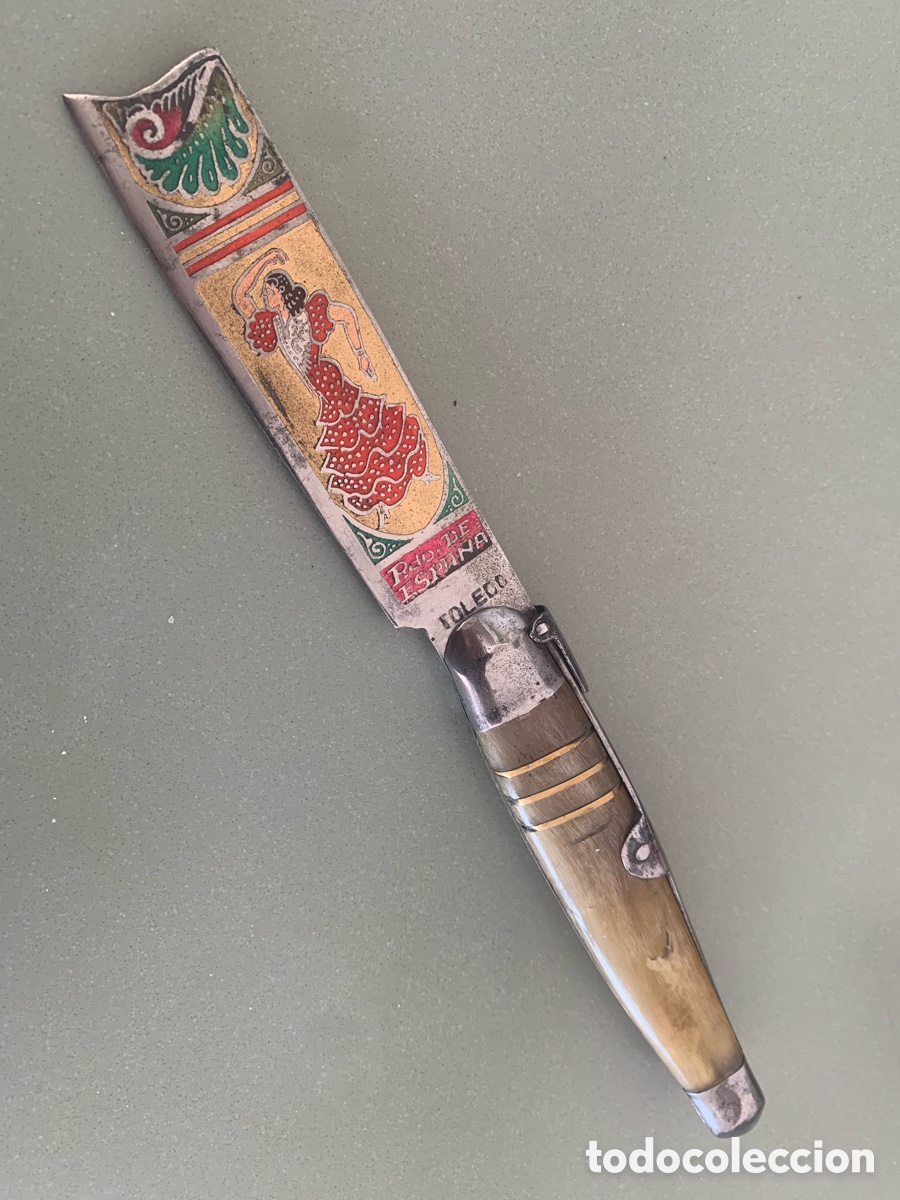 Vintage: Navaja antigua souvenir de Toledo