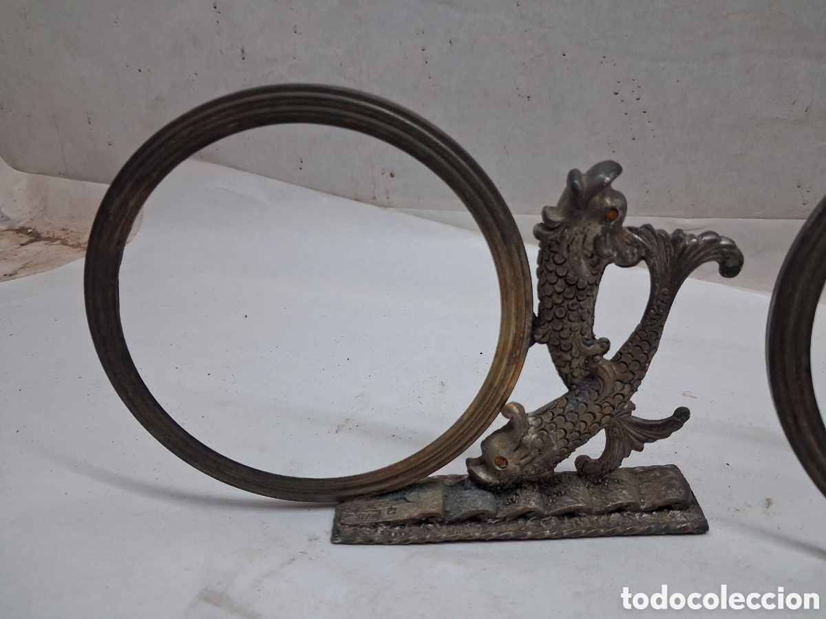 Vintage: 2 marcos metal redondos - Foto 3