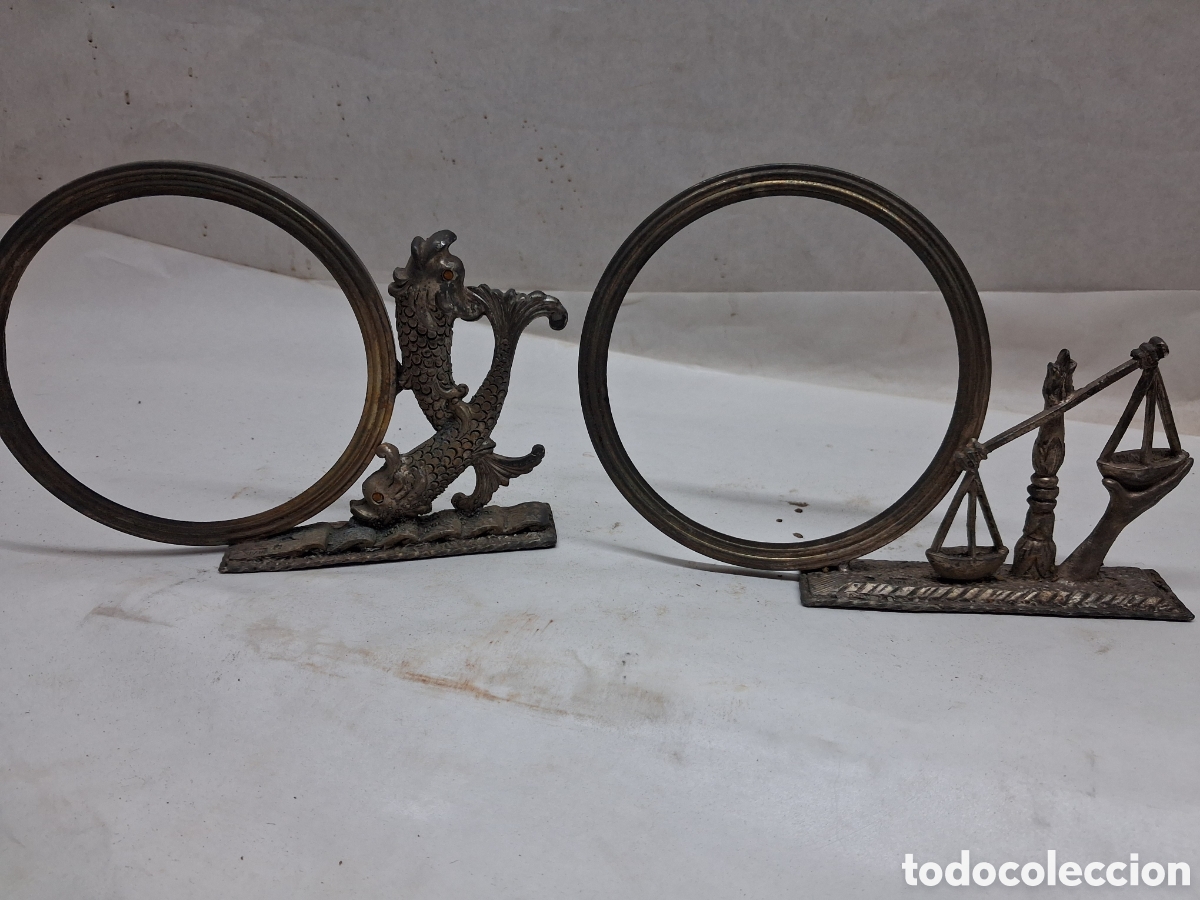 Vintage: 2 marcos metal redondos - Foto 1