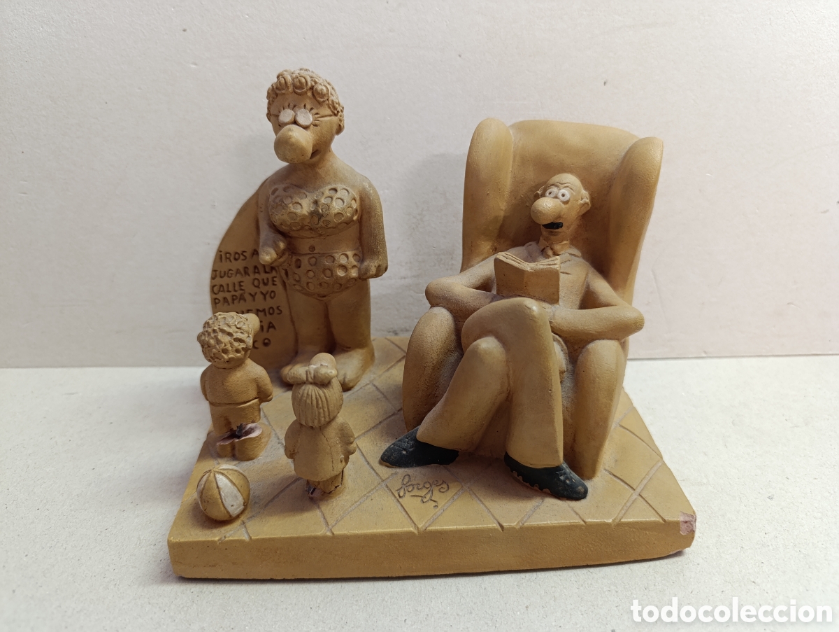 Vintage: FIGURA HUMORISTICA DE FORGES EN TERRACOTA. FIRMADA EN LA BASE.