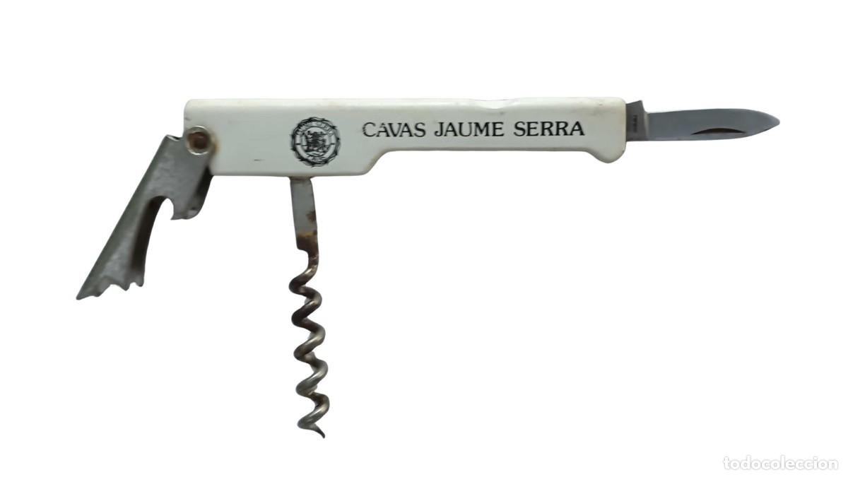 Vintage: SACACORCHOS PUBLICITARIO DE BOLSILLO &rdquo;CAVAS JAUME SERRA&rdquo; - MULTIUSOS (A&Ntilde;OS 90)