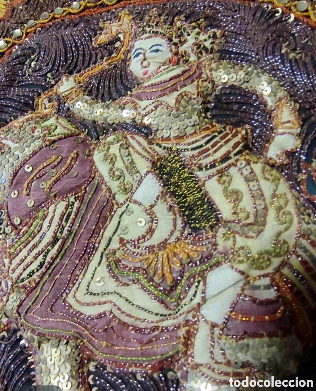 Vintage: 2 TAPICES HINDU VINTAGE - Foto 2