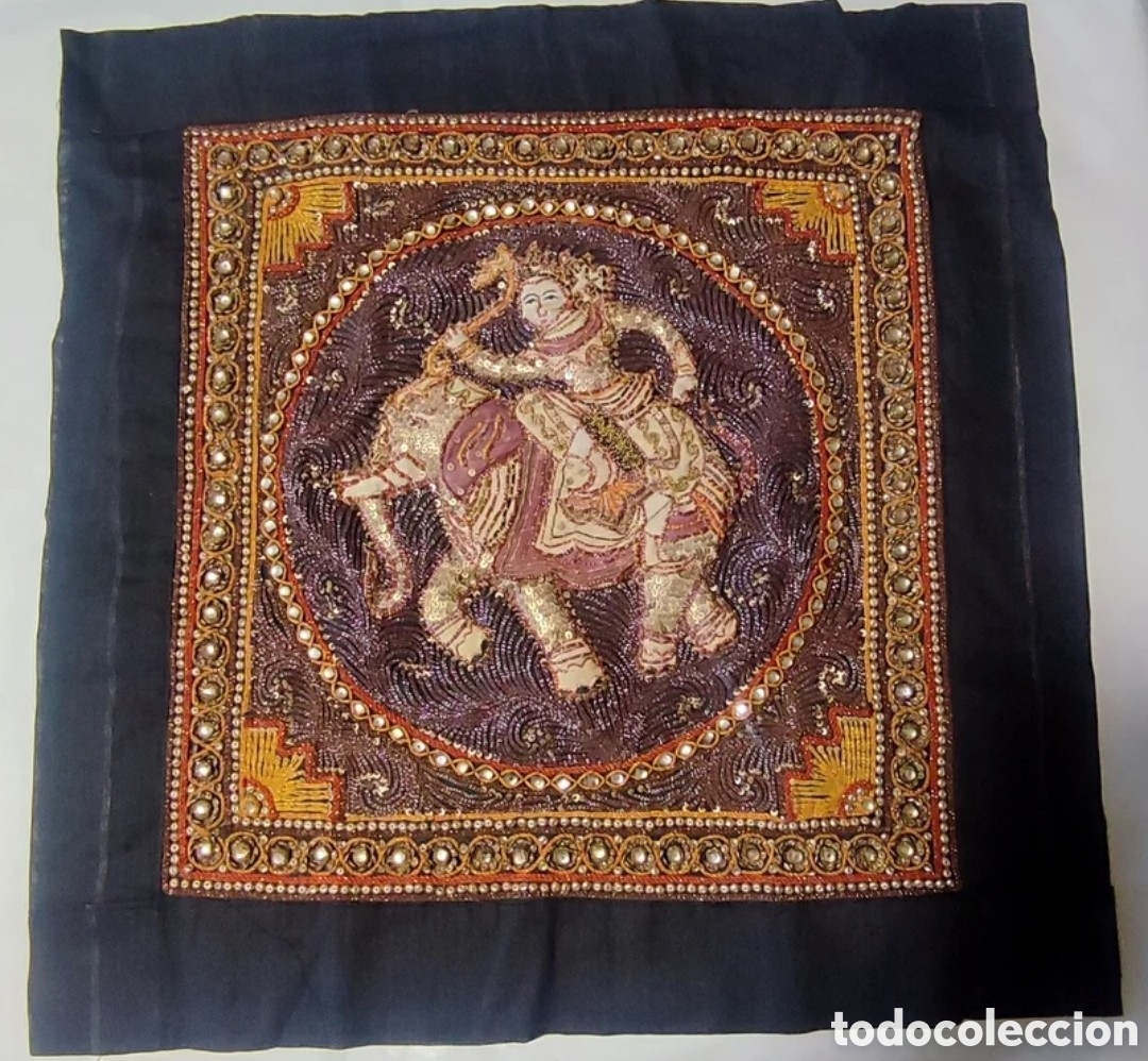 Vintage: 2 TAPICES HINDU VINTAGE - Foto 6