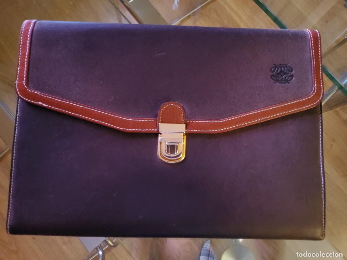 Vintage: Portadocumentos vintage loewe en piel - Foto 1