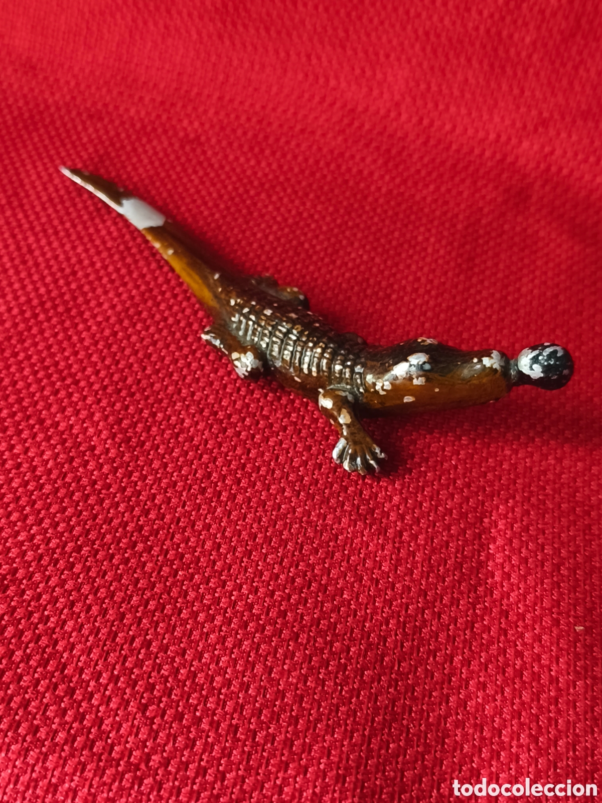 Vintage: Abrecartas figura cocodrilo antiguo