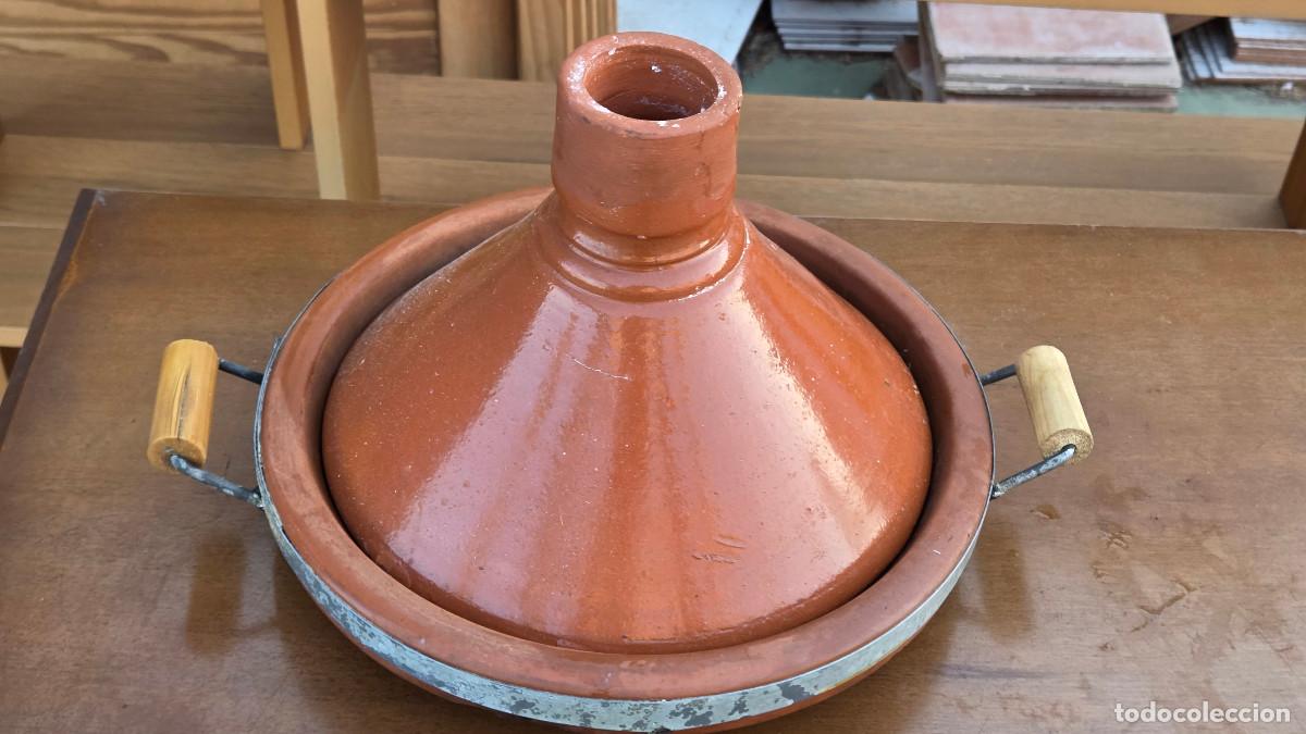 Vintage: cazuela de barro antigua