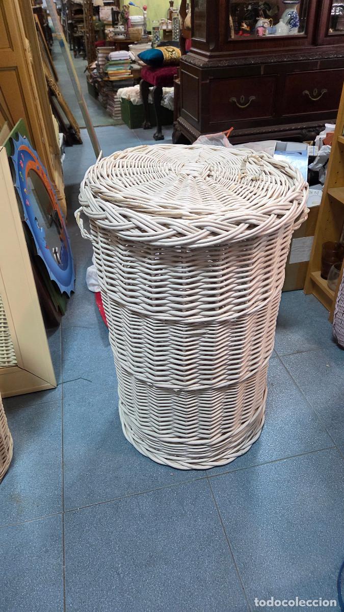 Vintage: cesto grande de mimbre