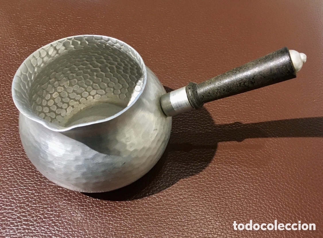 Vintage: Chocolatera / Lechera. MMM. Aluminio anodizado y baquelita. A&ntilde;os 60.