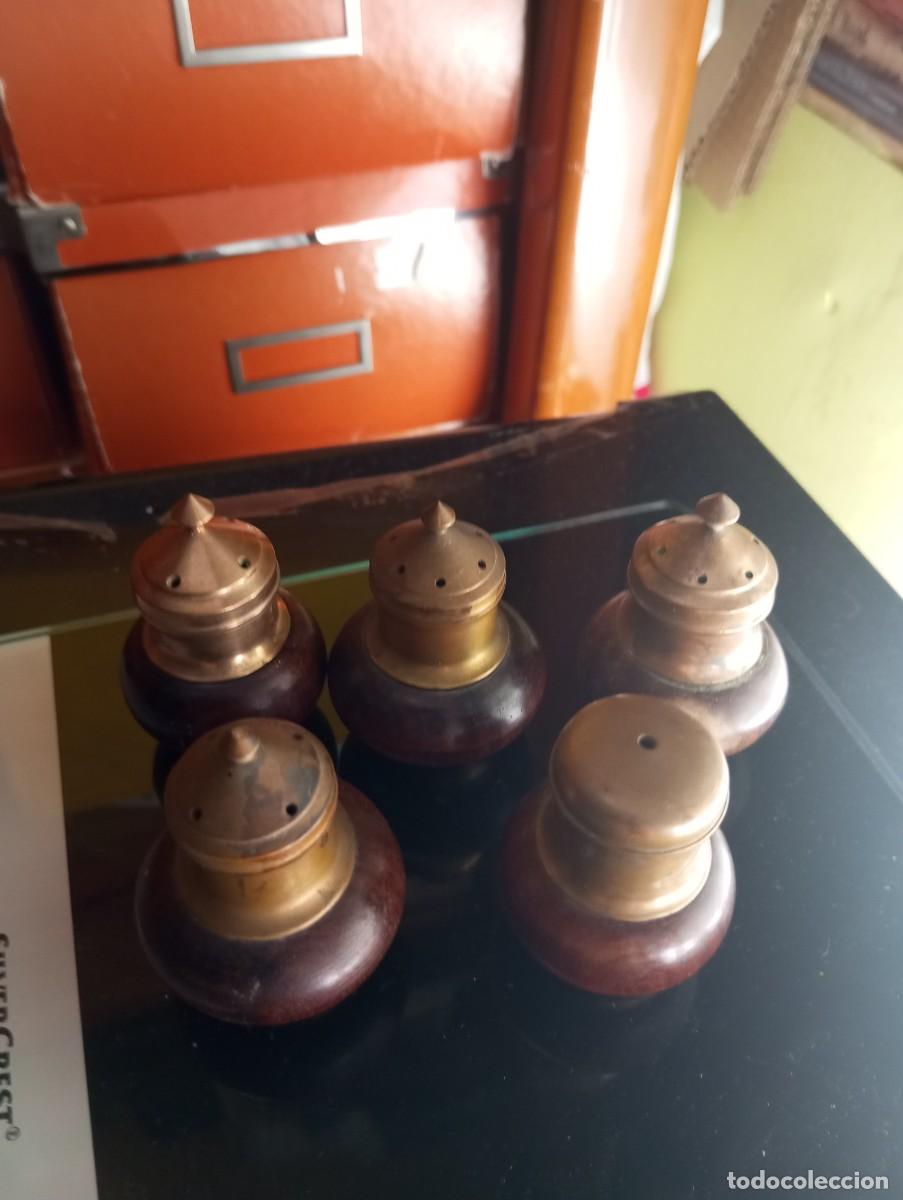 Vintage: LOTE ESPECIEROS VINTAGE MADERA BRONCE O LATON