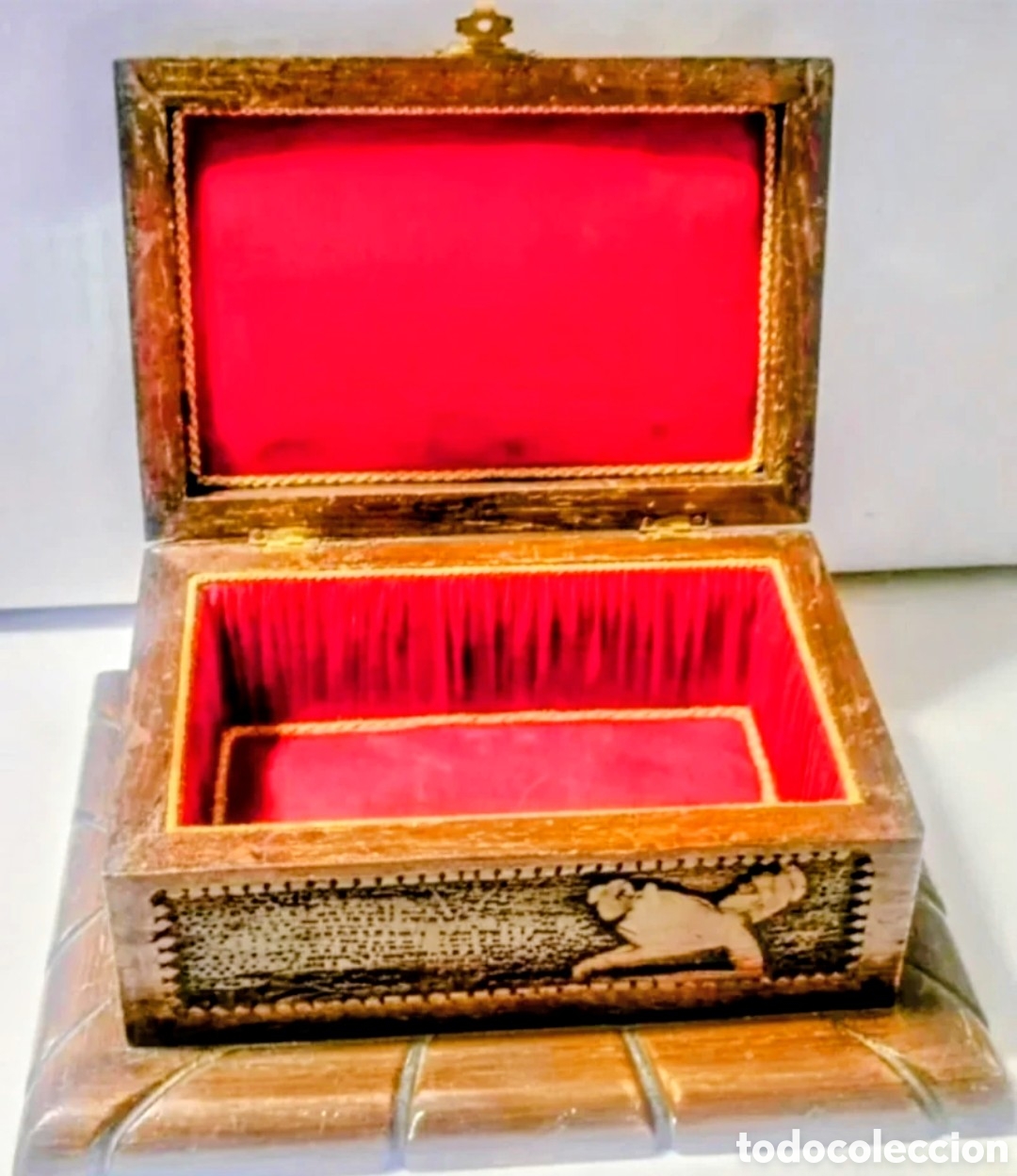 Vintage: CAJA JOYERO MADERA NOGAL - Foto 2