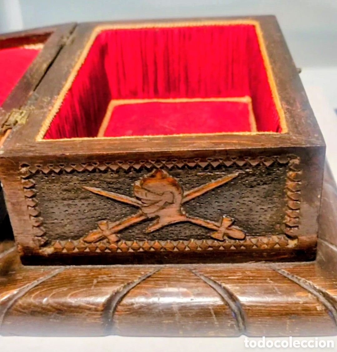 Vintage: CAJA JOYERO MADERA NOGAL - Foto 5