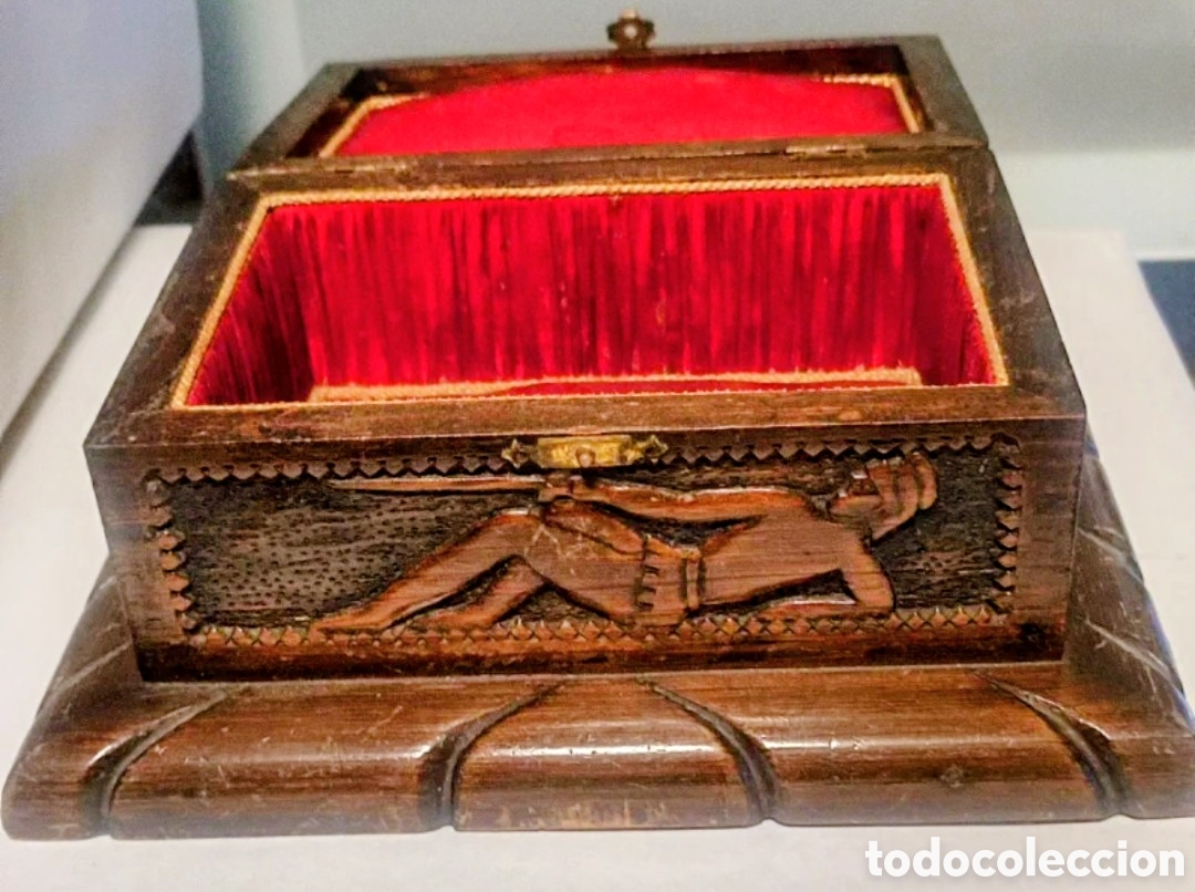 Vintage: CAJA JOYERO MADERA NOGAL - Foto 6