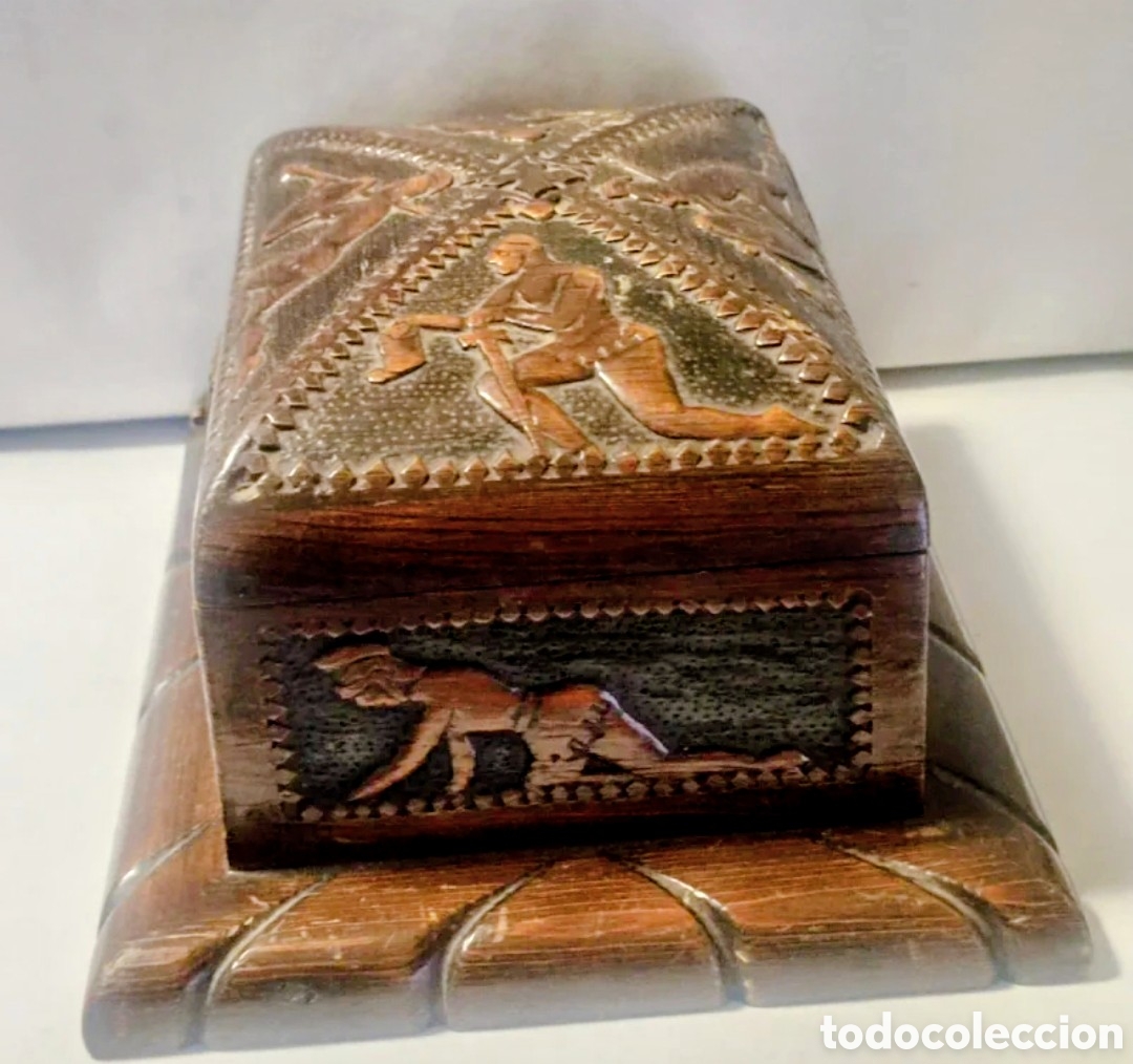 Vintage: CAJA JOYERO MADERA NOGAL - Foto 7