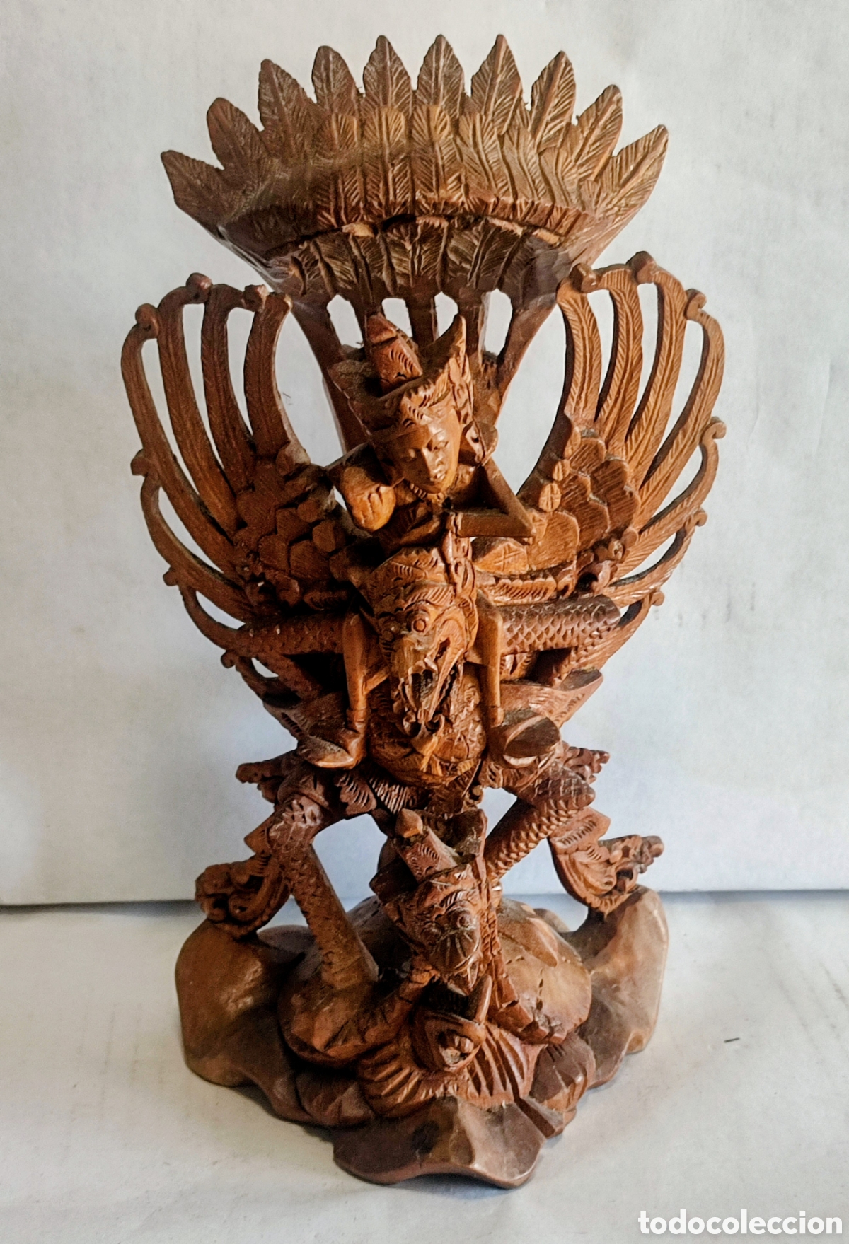 Vintage: ESCULTURA BALINESA DIOSA VISNU