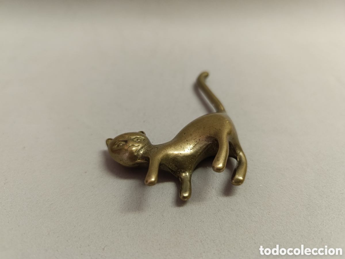 Vintage: GATO DE BRONCE, SOPORTE DE ANILLOS. - Foto 7