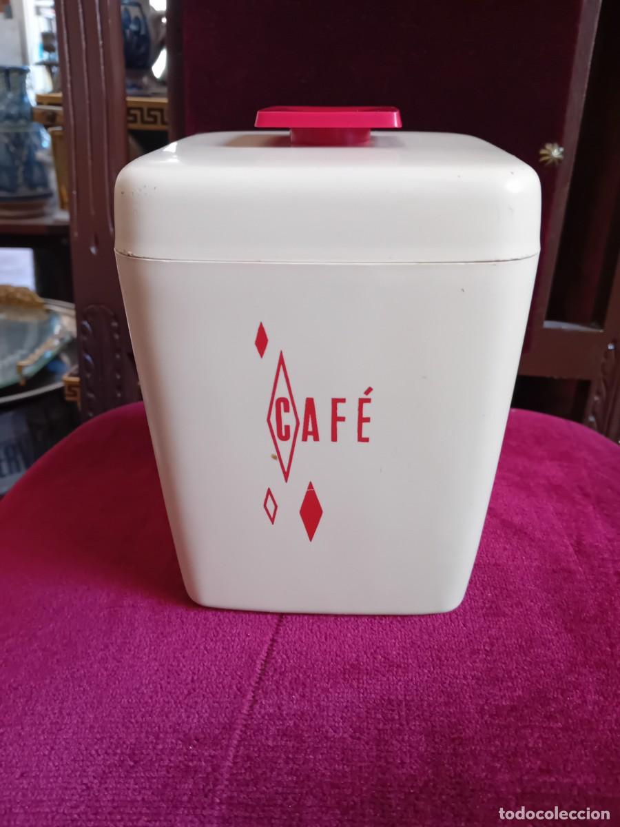 Vintage: Bote de pl&aacute;stico, para cafe, marca Edmar Leir&iacute;a d&eacute;cada de los 50/60