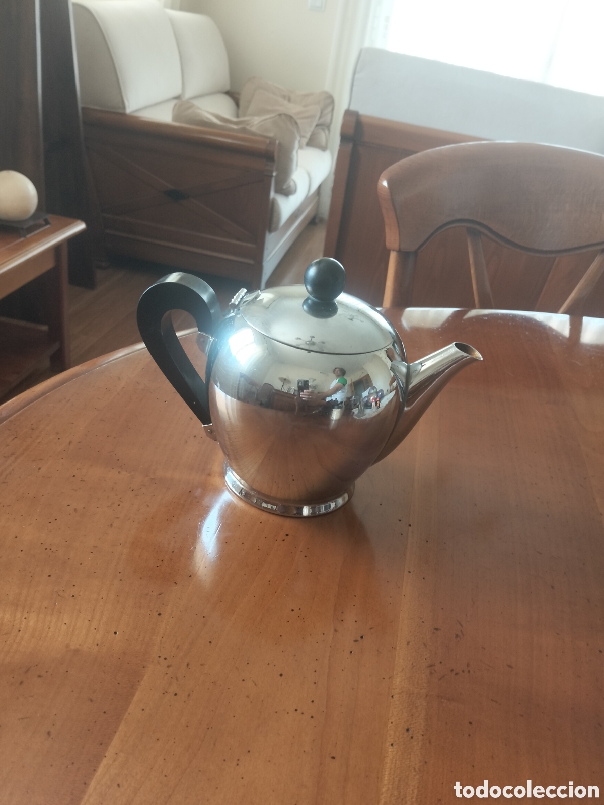 Vintage: Tetera ALFRA ALESSI &rdquo;Bomb&eacute;&rdquo; Original A&ntilde;os 50/60. Carlo Alessi. Acero Inoxidable. Dise&ntilde;o Vintage Ital