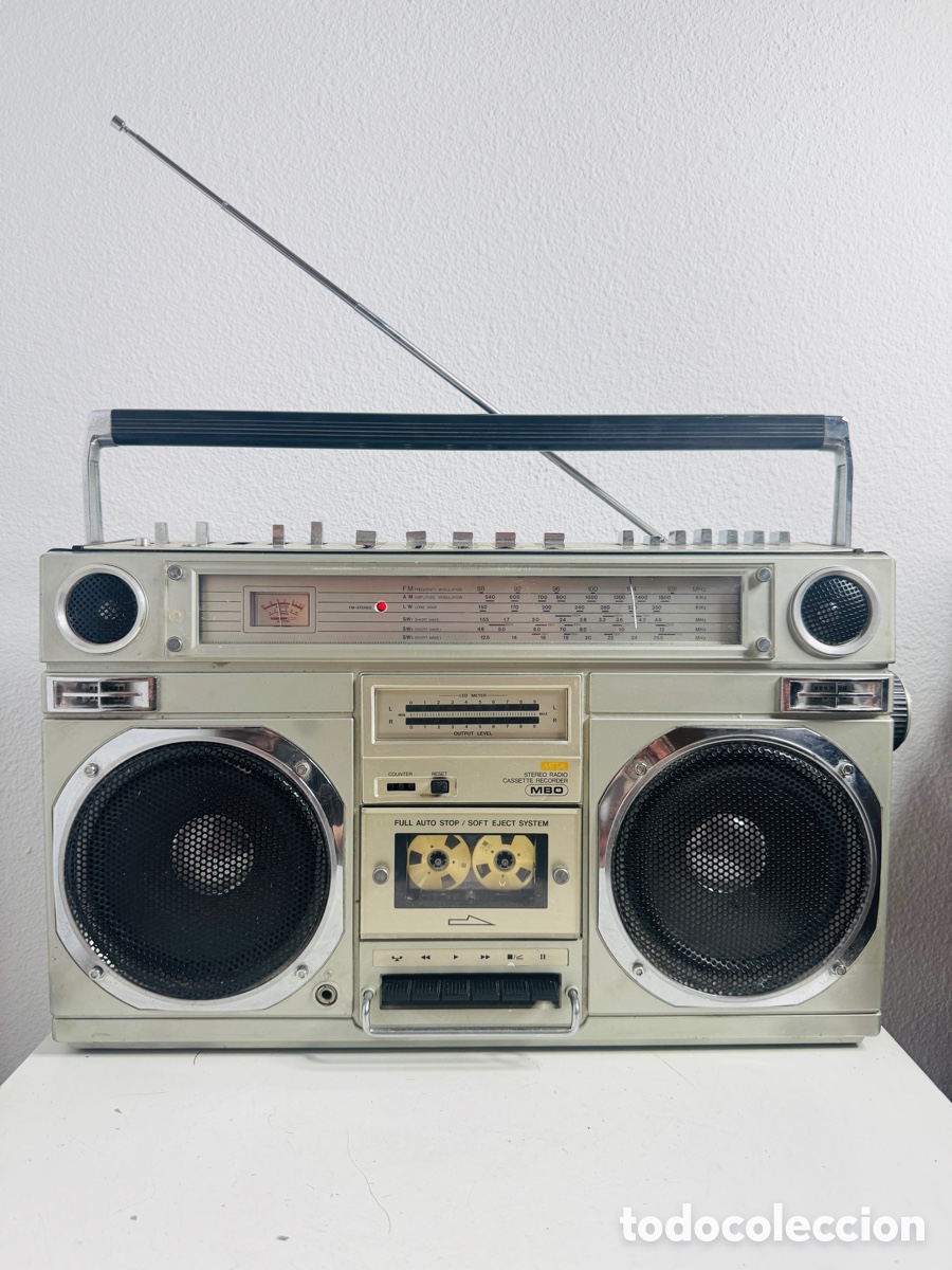 Vintage: Boombox Ghettoblaster MBO 6 Band Stereo Radio Cassette Recorder No Funciona