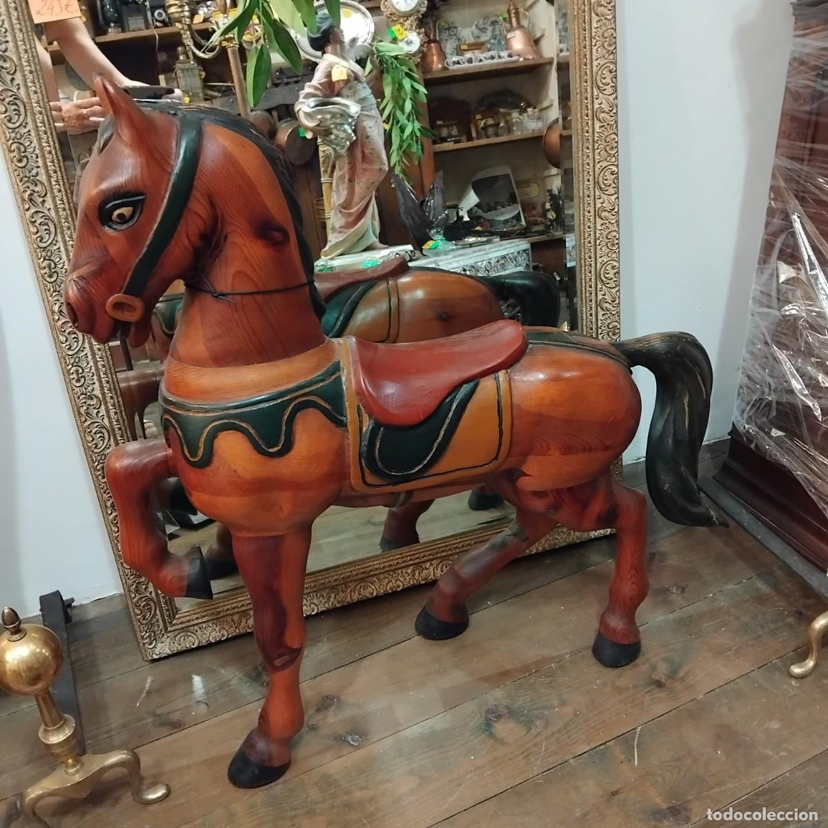 Vintage: Caballo de madera decorativo - Foto 1